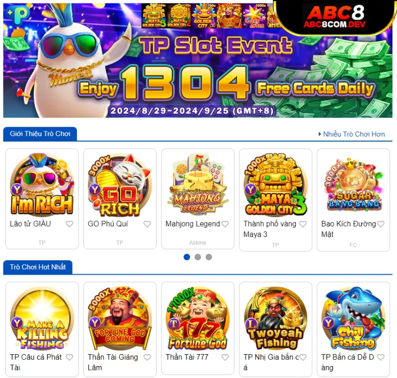 Kho game nổ hũ ABC8